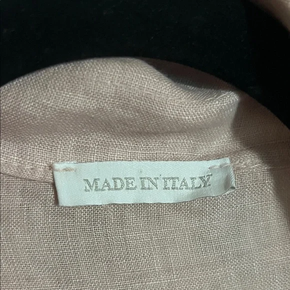 Puro Lino Pink Linen Blouse - Picture 5 of 7